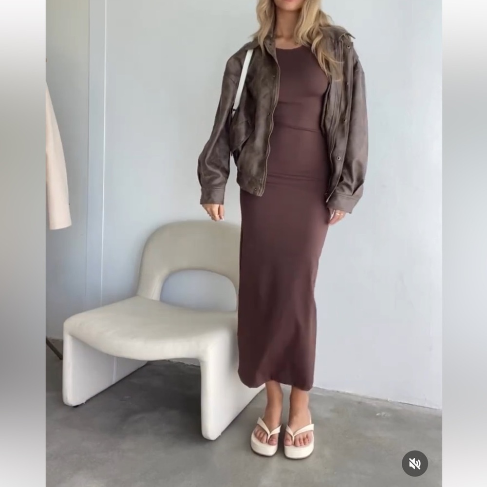 Brown maxi dress